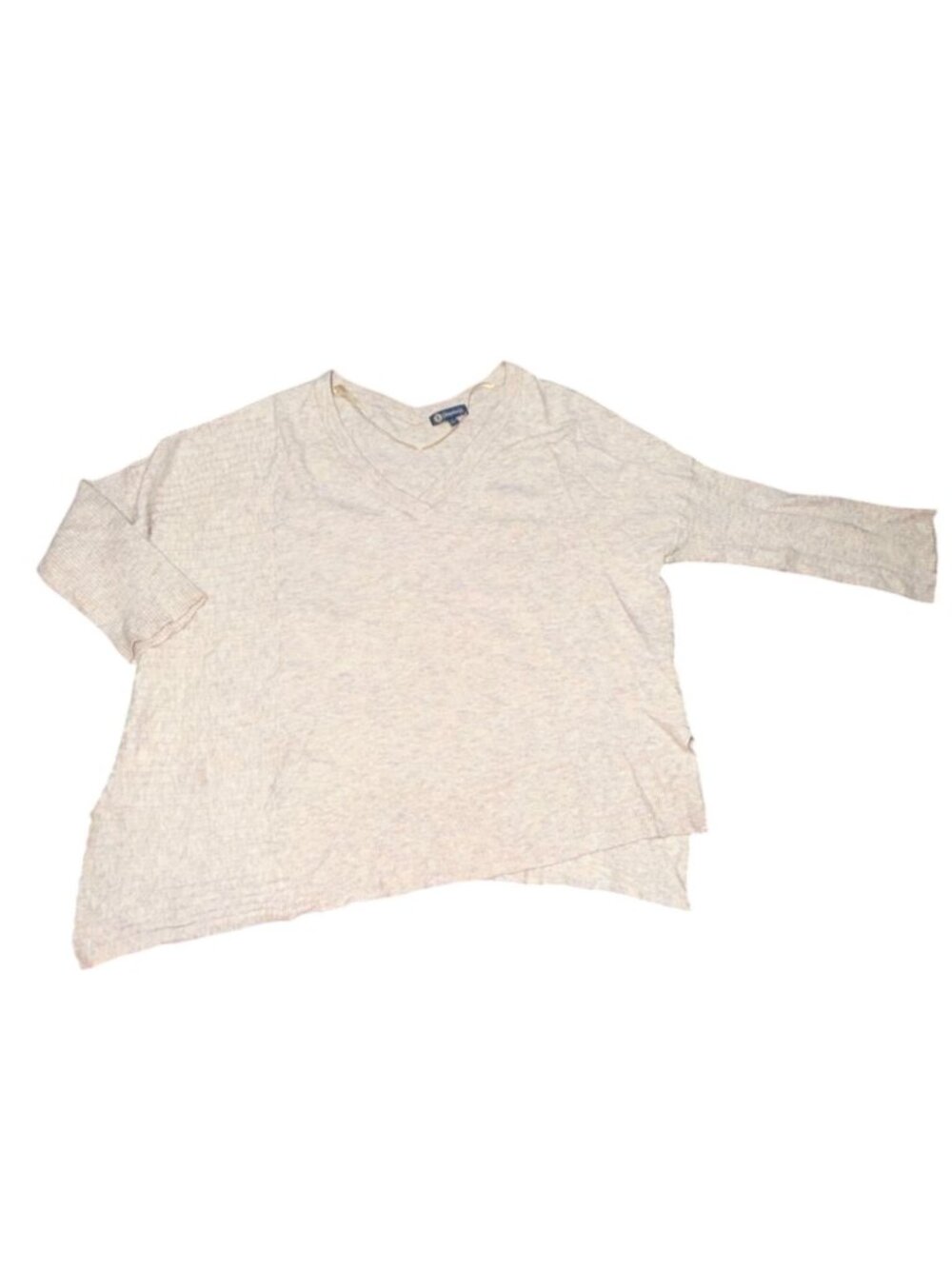 Democracy Womens Asymmetric , V-Neck Sweater-Cotton Candy Color-Size L-GUC